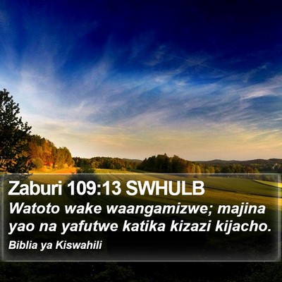 Zaburi 109:13 SWHULB Bible Verse Image