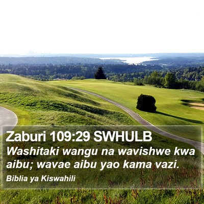 Zaburi 109:29 SWHULB Bible Verse Image
