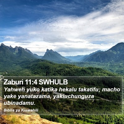 Zaburi 11:4 SWHULB Bible Verse Image