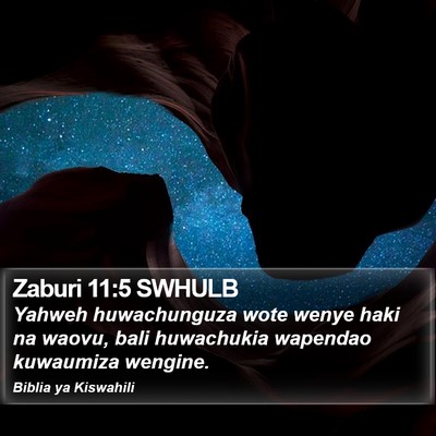 Zaburi 11:5 SWHULB Bible Verse Image