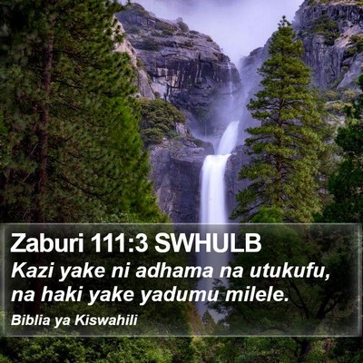 Zaburi 111:3 SWHULB Bible Verse Image