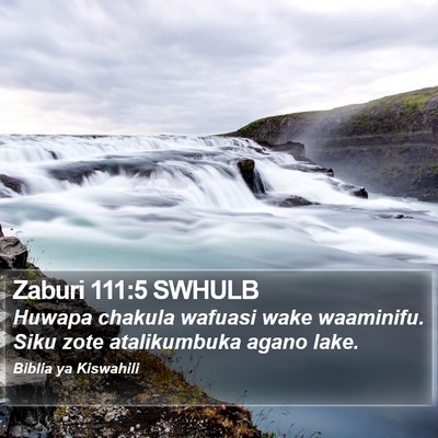Zaburi 111:5 SWHULB Bible Verse Image