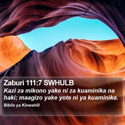 Zaburi 111:7 SWHULB Bible Verse Image