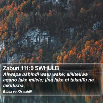 Zaburi 111:9 SWHULB Bible Verse Image