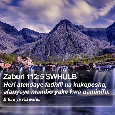 Zaburi 112:5 SWHULB Bible Verse Image