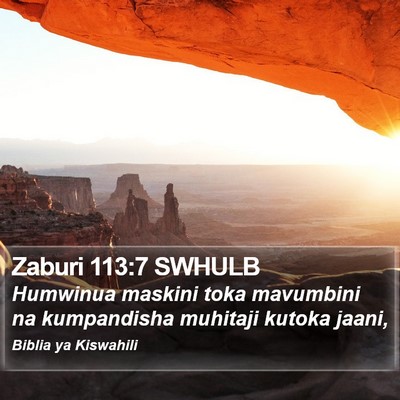 Zaburi 113:7 SWHULB Bible Verse Image
