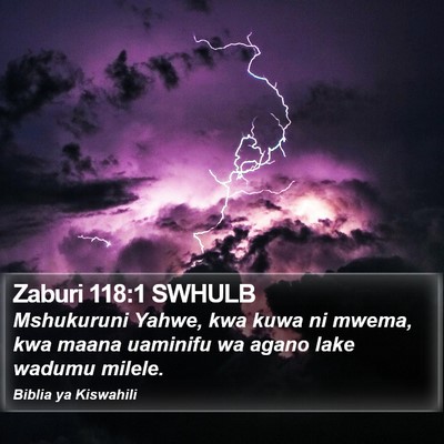 Zaburi 118:1 SWHULB Bible Verse Image