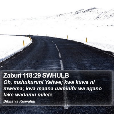 Zaburi 118:29 SWHULB Bible Verse Image
