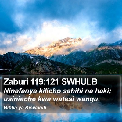 Zaburi 119:121 SWHULB Bible Verse Image