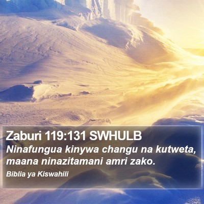 Zaburi 119:131 SWHULB Bible Verse Image