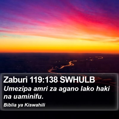 Zaburi 119:138 SWHULB Bible Verse Image