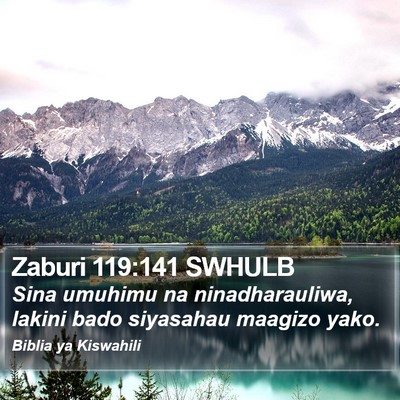 Zaburi 119:141 SWHULB Bible Verse Image