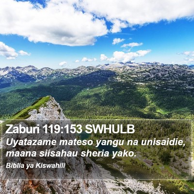 Zaburi 119:153 SWHULB Bible Verse Image