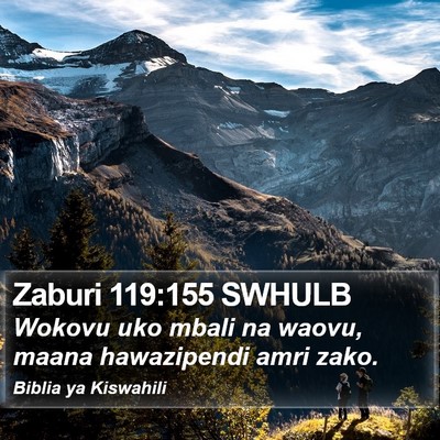 Zaburi 119:155 SWHULB Bible Verse Image