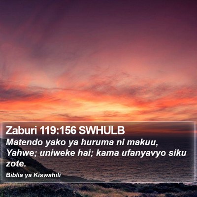 Zaburi 119:156 SWHULB Bible Verse Image