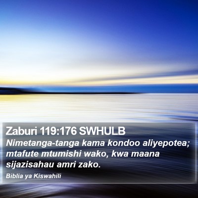 Zaburi 119:176 SWHULB Bible Verse Image