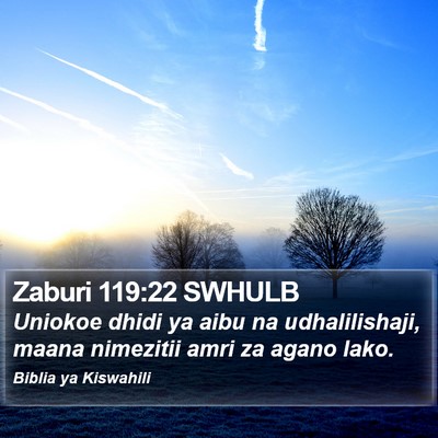 Zaburi 119:22 SWHULB Bible Verse Image