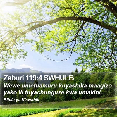 Zaburi 119:4 SWHULB Bible Verse Image