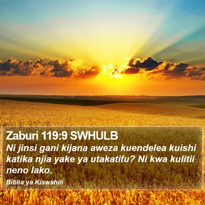 Zaburi 119:9 SWHULB Bible Verse Image
