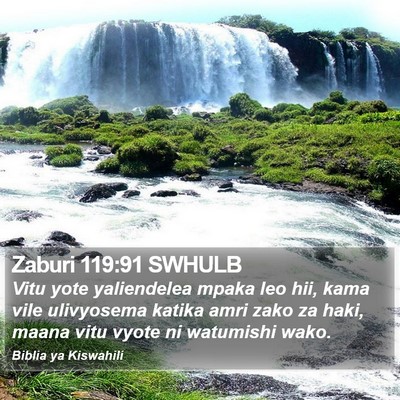 Zaburi 119:91 SWHULB Bible Verse Image
