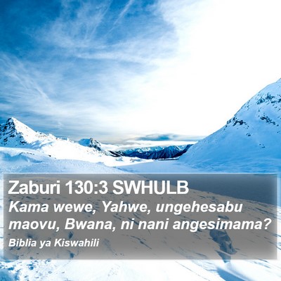 Zaburi 130:3 SWHULB Bible Verse Image