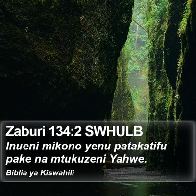 Zaburi 134:2 SWHULB Bible Verse Image