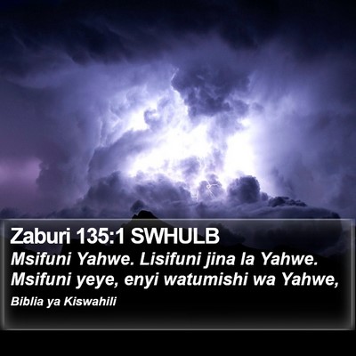 Zaburi 135:1 SWHULB Bible Verse Image