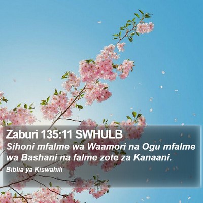 Zaburi 135:11 SWHULB Bible Verse Image