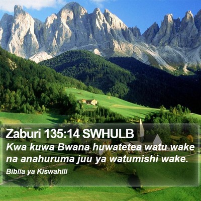 Zaburi 135:14 SWHULB Bible Verse Image