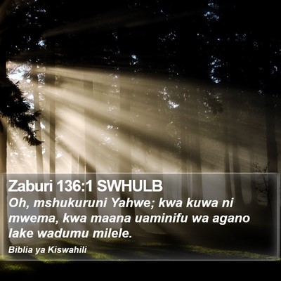 Zaburi 136:1 SWHULB Bible Verse Image