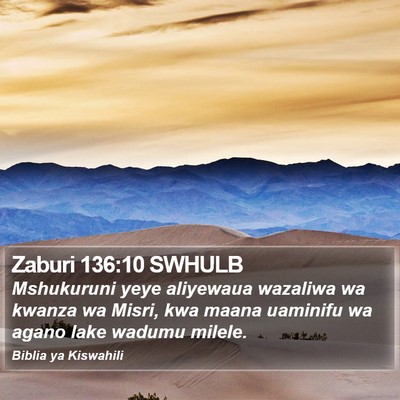 Zaburi 136:10 SWHULB Bible Verse Image