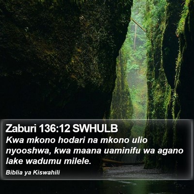 Zaburi 136:12 SWHULB Bible Verse Image