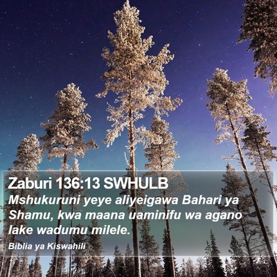 Zaburi 136:13 SWHULB Bible Verse Image