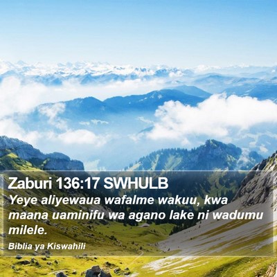 Zaburi 136:17 SWHULB Bible Verse Image