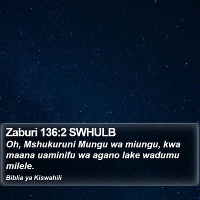 Zaburi 136:2 SWHULB Bible Verse Image