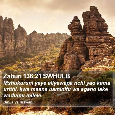 Zaburi 136:21 SWHULB Bible Verse Image