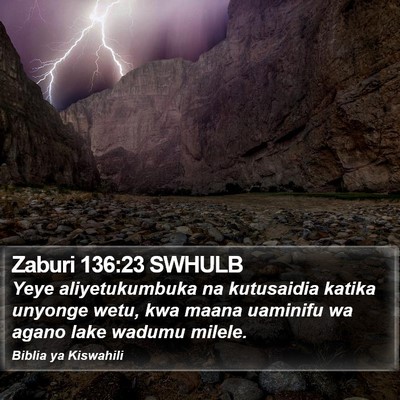 Zaburi 136:23 SWHULB Bible Verse Image
