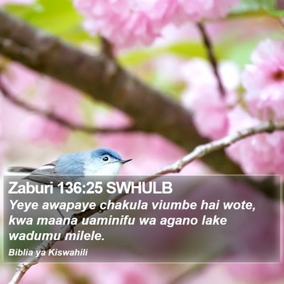 Zaburi 136:25 SWHULB Bible Verse Image