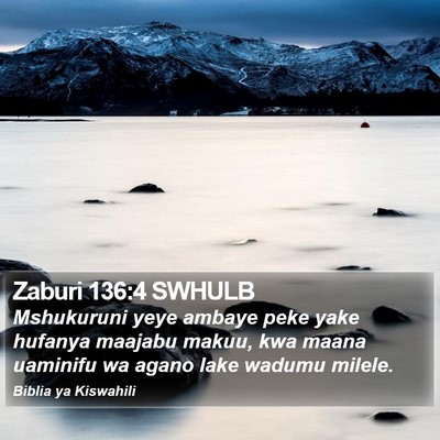 Zaburi 136:4 SWHULB Bible Verse Image