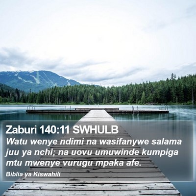 Zaburi 140:11 SWHULB Bible Verse Image