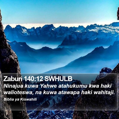 Zaburi 140:12 SWHULB Bible Verse Image