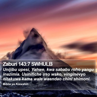 Zaburi 143:7 SWHULB Bible Verse Image