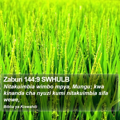 Zaburi 144:9 SWHULB Bible Verse Image