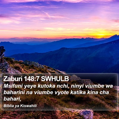Zaburi 148:7 SWHULB Bible Verse Image