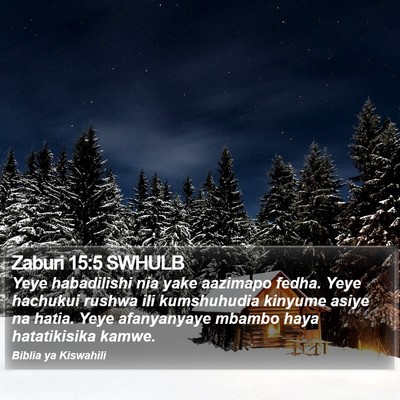 Zaburi 15:5 SWHULB Bible Verse Image