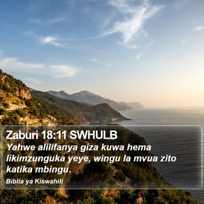 Zaburi 18:11 SWHULB Bible Verse Image