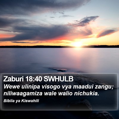 Zaburi 18:40 SWHULB Bible Verse Image