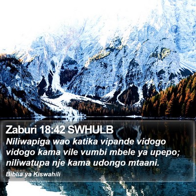 Zaburi 18:42 SWHULB Bible Verse Image