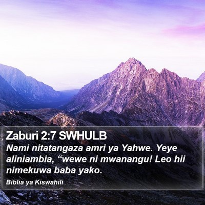 Zaburi 2:7 SWHULB Bible Verse Image