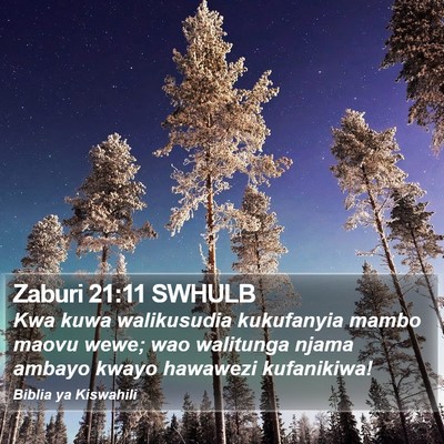 Zaburi 21:11 SWHULB Bible Verse Image